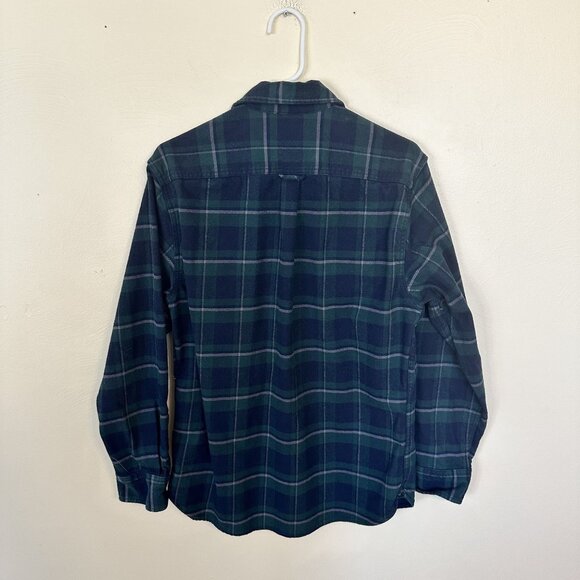 Mens Jachs Heritage Flannel Shirt Long Sleeve Green Plaid Button Up Medium - Picture 3 of 7
